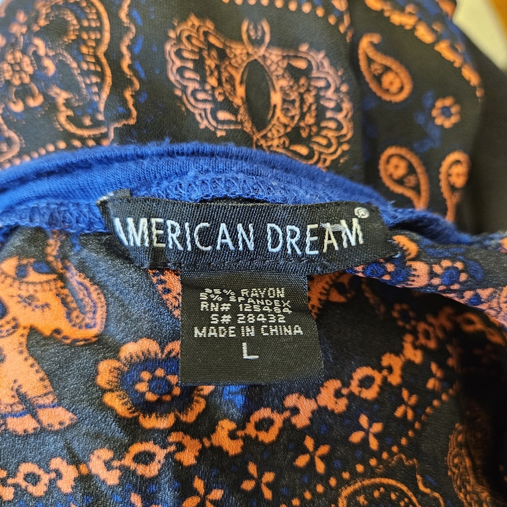 American Dream Navy Shirt with Elephant Print - Picture 7 of 8